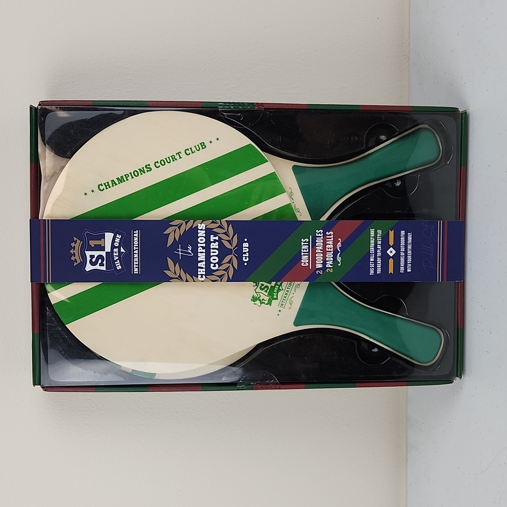 Silver One, the Champions Court 2 Wood Paddles